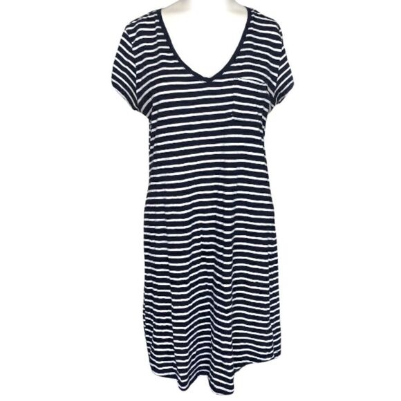 Gap size medium navy/white striped tshirt dress - Picture 1 of 9